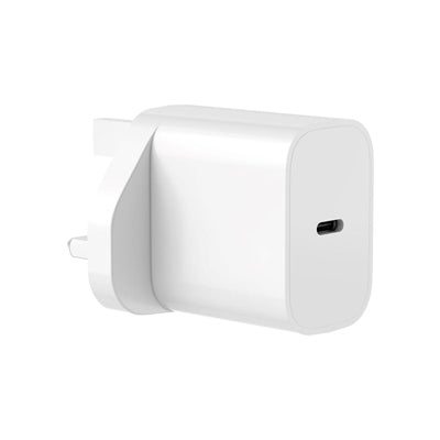 Daewoo Type-C Wall Charger White ELA1413 | 20W | Fast Charging Adapter | USB-C Port and 3-Pin Plug | Smart IC | Short Circuit Protection| For Phones-Tablets and Gadegts