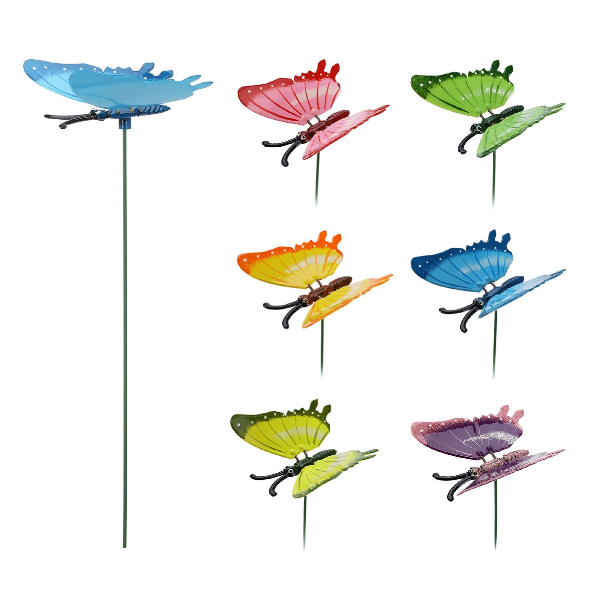 ProGarden Decoration Plastic Butterfly Garden Stick Assorted Pack of 1 557001180