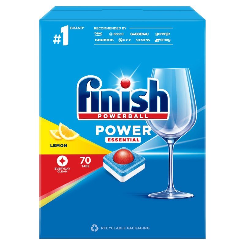 Finish Power Essential Lemon Dishwasher Tabs White and Blue 70 Tabs HOFIN403