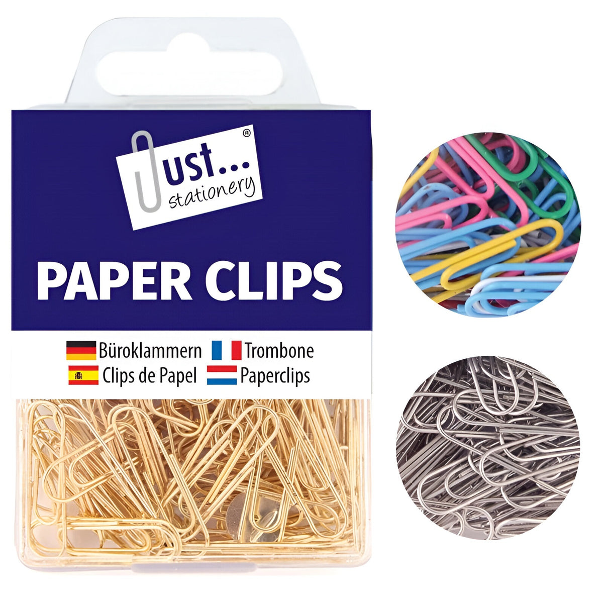 Just Stationery Paper Clips Assorted Pack of 120 9192 | Value Pack