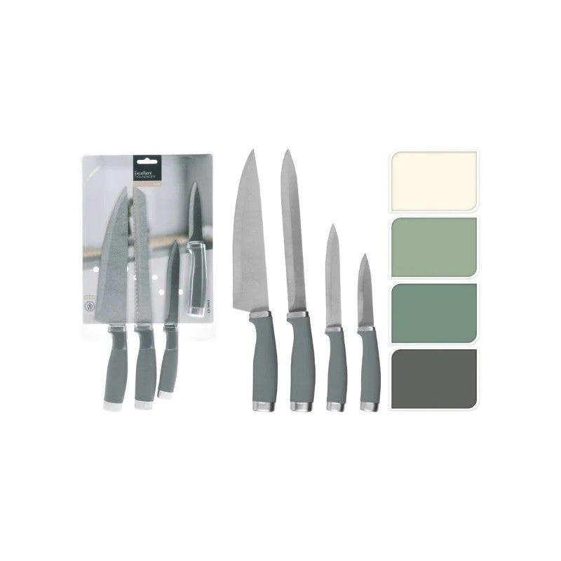 Excellent Houseware Knife Set Assorted Colours 4-Piece C80201820