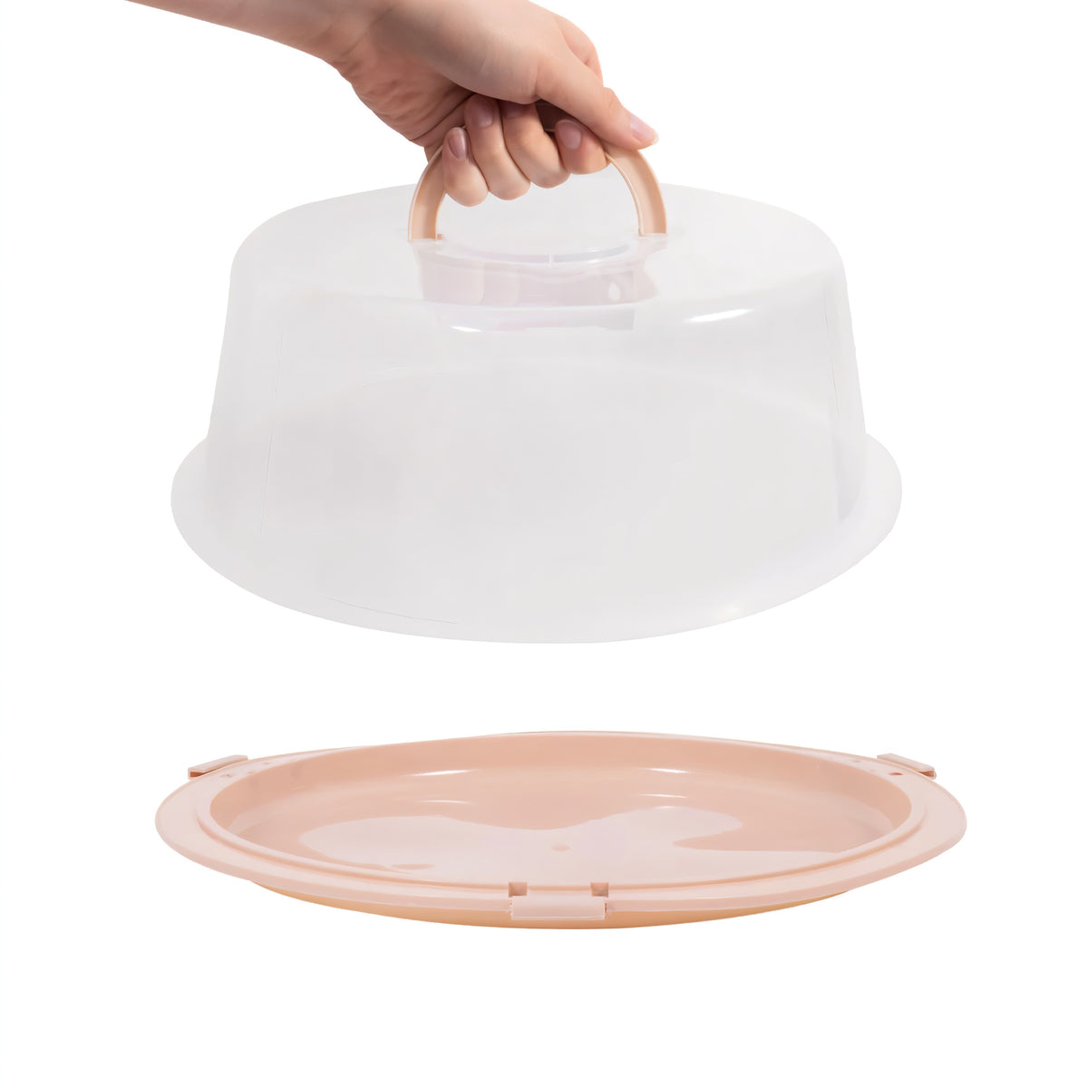 RSW Coco and Gray Cake Saver Box with Carry Handle Cream D30cm x H2.5cm AM4464