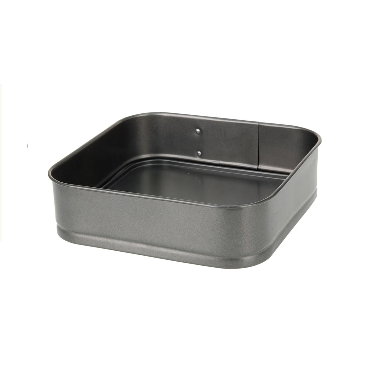 La Cucina Square Non-Stick Springform Pan Baking Tin Black 24cm x 24cm x 6.5cm | Leakproof Cake Tin | Oven Safe up to 200 Degree Celcius | Easy Release | Ideal for Cheesecakes and Desserts