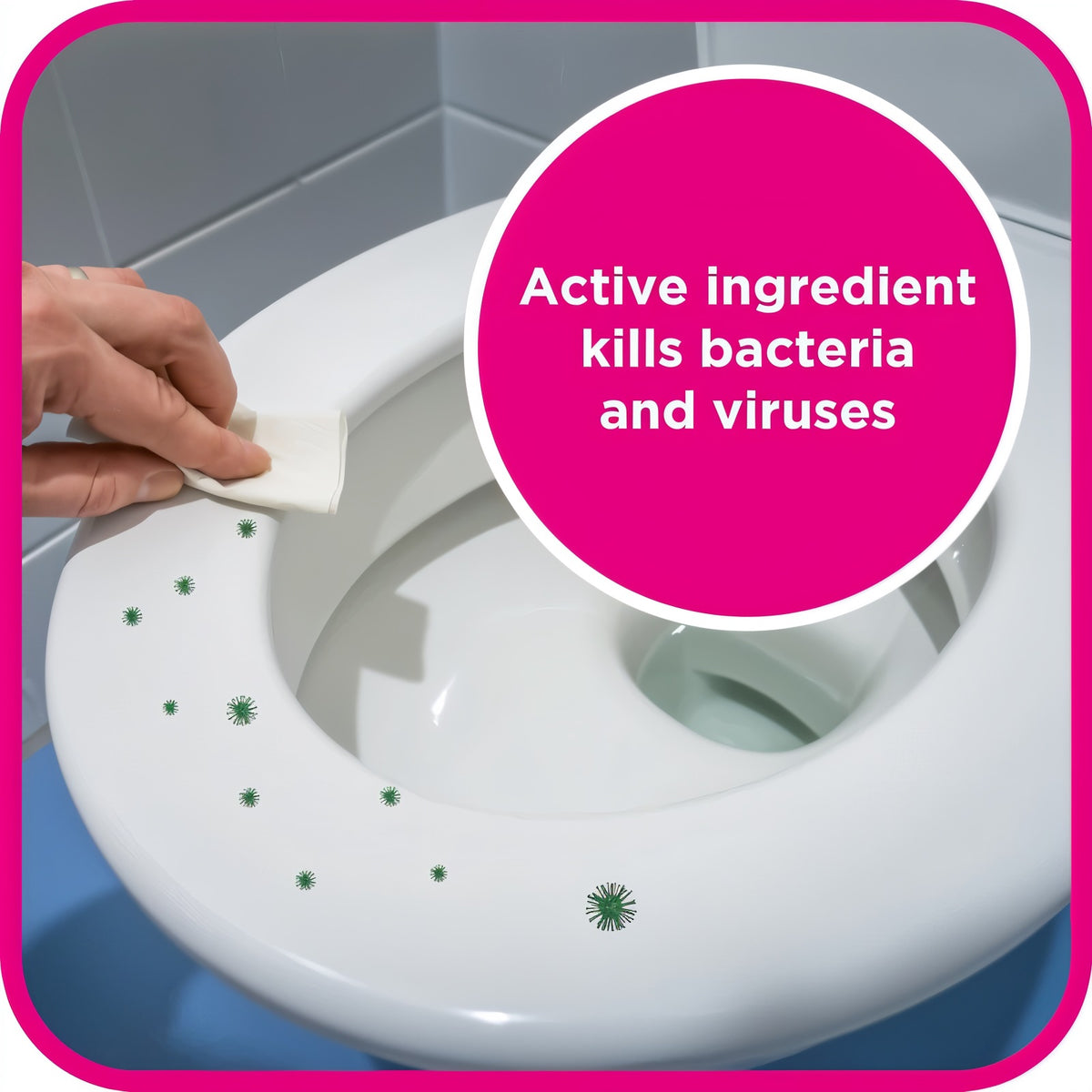 Flow Cherry Toilet Rinse Pink 2.5Ltr PINK2L | Concentrate Formula | Kills Odours | Non Staining | Powerful Clean