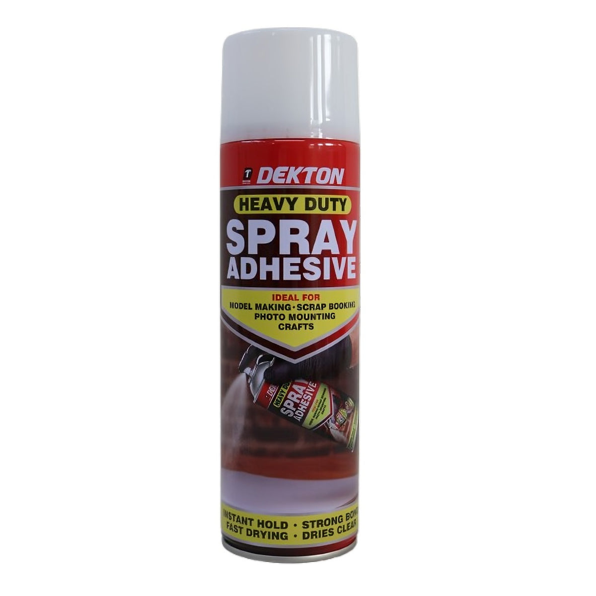 Dekton Heavy Duty Spray Adhesive Clear 500ml DTC7120 | Instant Hold | Strong Bond | Fast Drying | Dries Clear