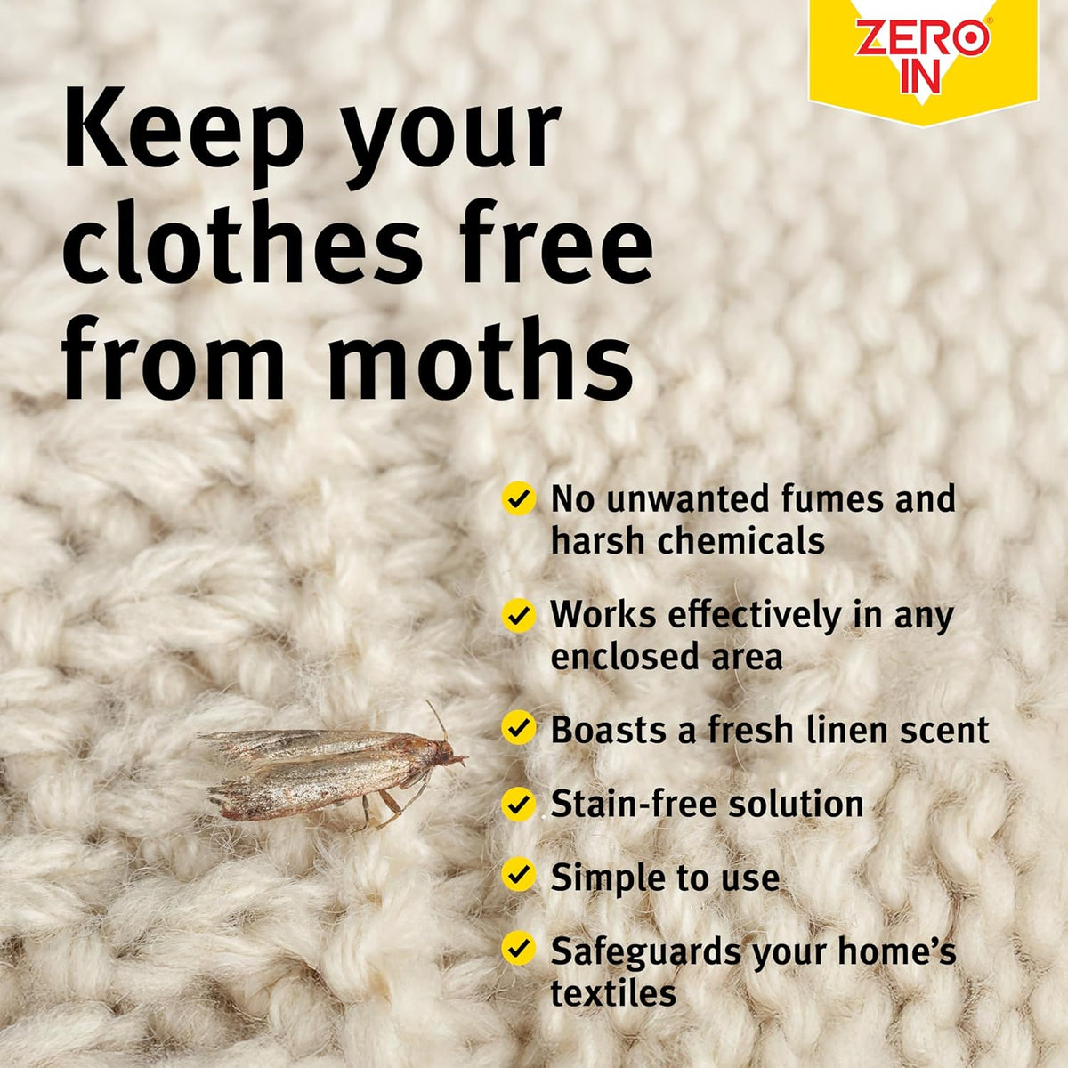 STV Zero In Cedarwood Moth Hangers Brown Pack of 2 ZER032 | Natural Moth Repellent with Hook | Repels Moths and Prevents Mildew | Eastern Aromatic Red Cedar | Refresh and Reuse