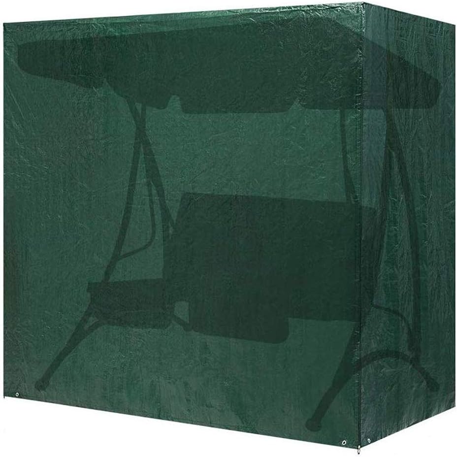 Green Jem Garden Hammock Cover Green 168cm x 215cm x 124cm GC00023 | Waterproof Laminated Finish with Zip Front | All-Weather Protection | Tear-Resistant and Easy to Store | Tie Down Cord Included | Easy to Fold | Easy to Wash | Tough Woven Polythene