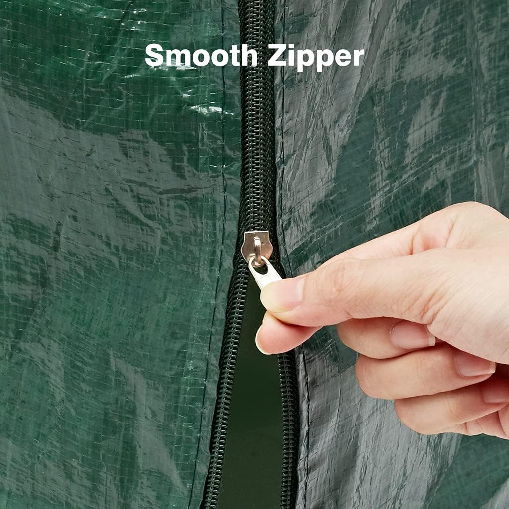 Green Jem Garden Hammock Cover Green 168cm x 215cm x 124cm GC00023 | Waterproof Laminated Finish with Zip Front | All-Weather Protection | Tear-Resistant and Easy to Store | Tie Down Cord Included | Easy to Fold | Easy to Wash | Tough Woven Polythene