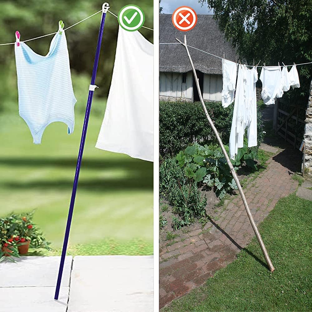 Holmes Extending Clothes Line Prop with Twist Lock Grey 2.4Mtr RDPROP-GREY | Adjustable Height | Extends Over 2Mtr| Telescopic | Lightweight and Durable Design