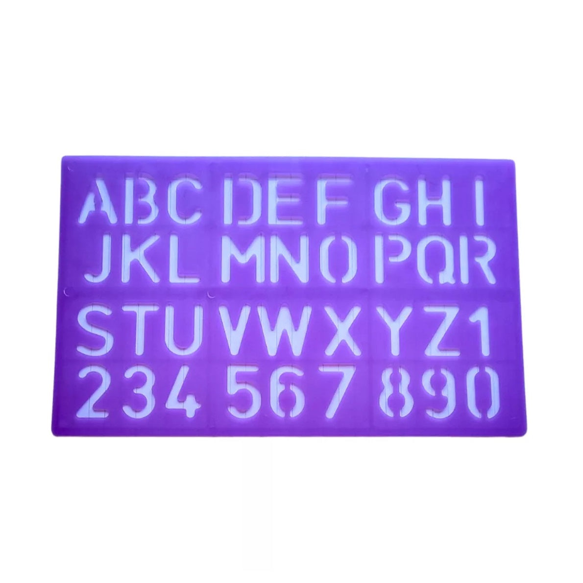 A-Star Stationery Lettering Stencils Pack of 2 Assorted Colours LST-6 | Uppercase Letters and Numbers | Ideal for School-Home and Office