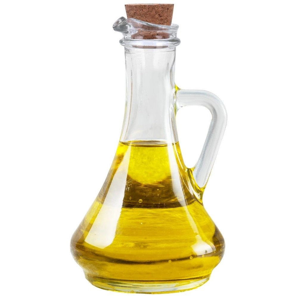 Excellent Houseware Oil and Vinegar Glass Dispenser with Handle and Cork Stopper Clear 300ml 695000050 | Elegant Cruet Bottle | For Kitchen Use