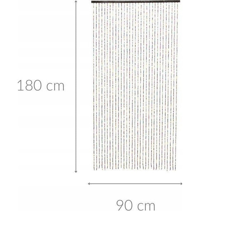 Progarden Decorative String Door Curtain Beads Multicoloured 90cm x 180cm HZ1232510 | Beaded Fringe Panel | For Doorways-Windows or Walls | Room Divider or Fly Screen