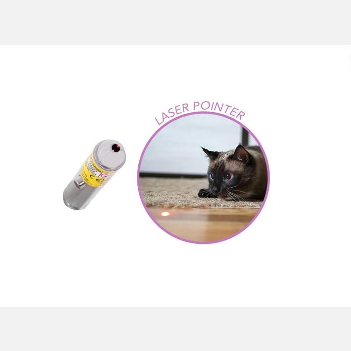 Smart Choice Kitty Klub Chasing Laser Pointer Cat Toy Silver 7cm SC1655 | Interactive Chaser with Keychain and 3 Batteries | Fun Exercise and Entertainment for Cats | Encourages Natural Hunting Instincts
