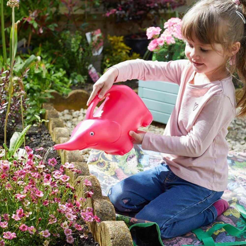 Smart Garden Briers Kids Elephant Watering Fun Can Assorted Colours Pack of 1 4720014 | Plastic Garden Watering Can | Lightweight and Easy to Use