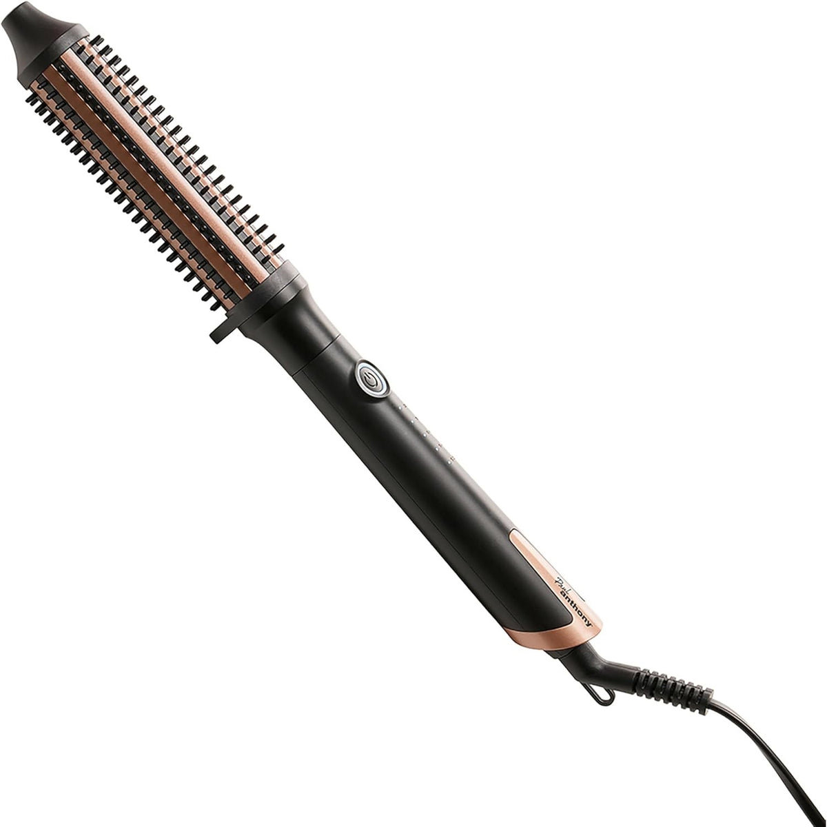 Paul Anthony Style Pro Perfect Style Hot Brush Black and Brown H2120 | 30mm Ceramic Barrel | 5 Temperature Settings | Quick Heat Up | Safety Auto Shut-Off | Rubberised Grip Handle | 110mm Long Heating Barrel | Cool Touch Tip | On-Off Switch with LED