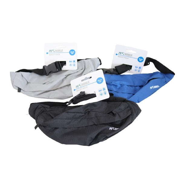 Proworld Lightweight Travel Waist Pack Assorted Colours Pack of 1 31cm x 12cm DG2000030 | With Zipper Pockets | 31x12 cm | Ideal for Holidays-Sports and Outdoor Activities