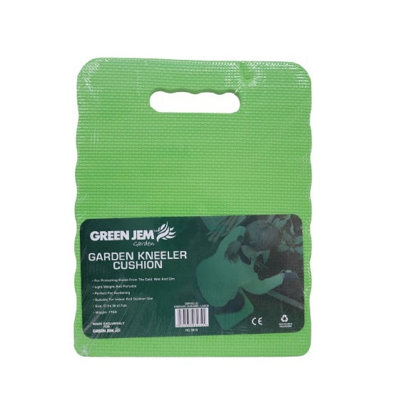 Green Jem Garden Kneeler Cushion Green Large 37.5cm x 30cm x 1.7cm 115g GSKNC-LG | Lightweight and Portable | Perfect for Gardening | Protects from Cold-Wet and Dirt | Indoor and Outdoor Use