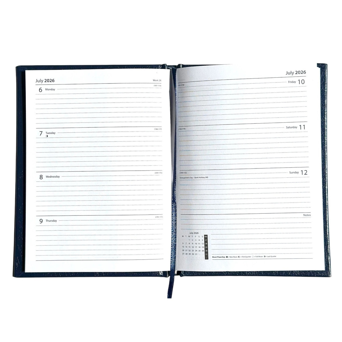 Design Group 2026 Week To View Diary Planner Assorted Colour A6 Pack of 1 YCORDIA4A017 | Hardback Cover | For Office-School and Personal Use