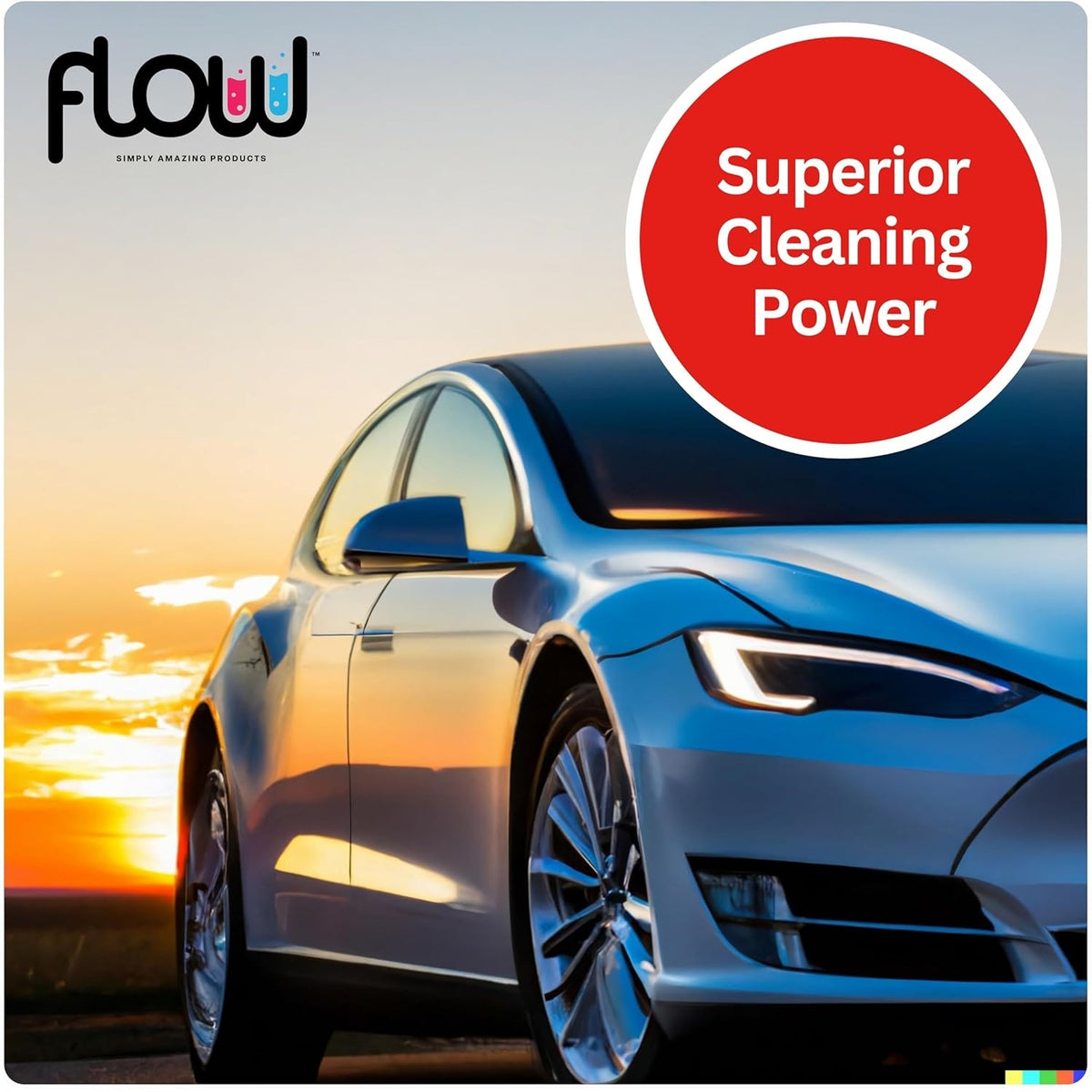 Flow Heavy Duty Foam Detergent Cherry Snow Scent Pink 5Ltr SNOW5L | High Foaming | Prewash Solution | Suitable for All Paint Types | Powerful Formula | Long Lasting | Removes Road Traffic Film and Other Everyday Soiling