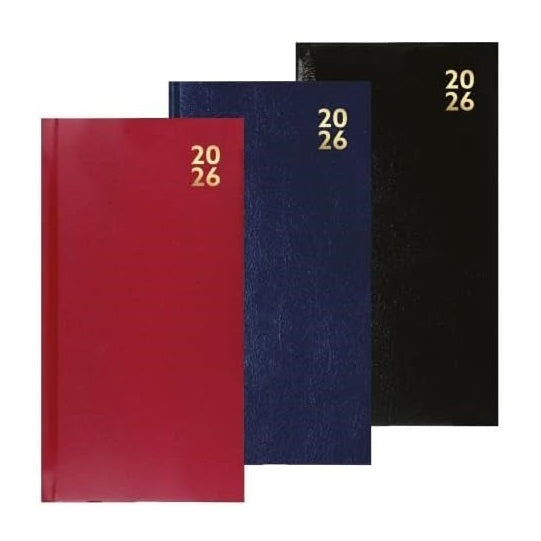 Design Group 2026 Slim Week To View Diary Planner Assorted Colour Pack of 1 YCORDIA4A023 | Hardback Cover | Compact Organiser for Daily Planning