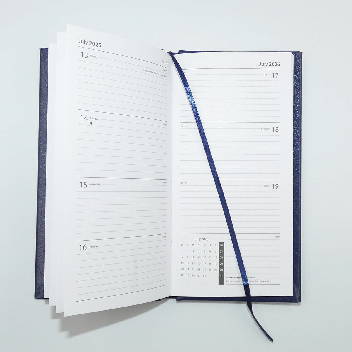 Design Group 2026 Slim Week To View Diary Planner Assorted Colour Pack of 1 YCORDIA4A023 | Hardback Cover | Compact Organiser for Daily Planning