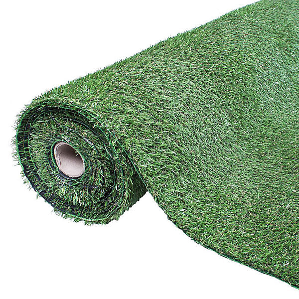 GardenKraft Artificial Grass Roll Dark Green 4Mtr x 1Mtr 26079 | 15mm Pile | UV Protected | Realistic Soft Texture | No Watering | No Cutting | No Weeding | Lush Green Lawn All Year Round | Mix of Emerald Green-Lime and Bi-colour | A Perfect Deep Grass