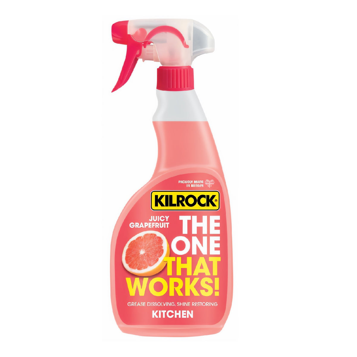 Kilrock The One That Works Kitchen Cleaner Pink 750ml TOTWKITCHEN750 | Juicy Grapefruit | Grease Dissolving - Shine Restoring