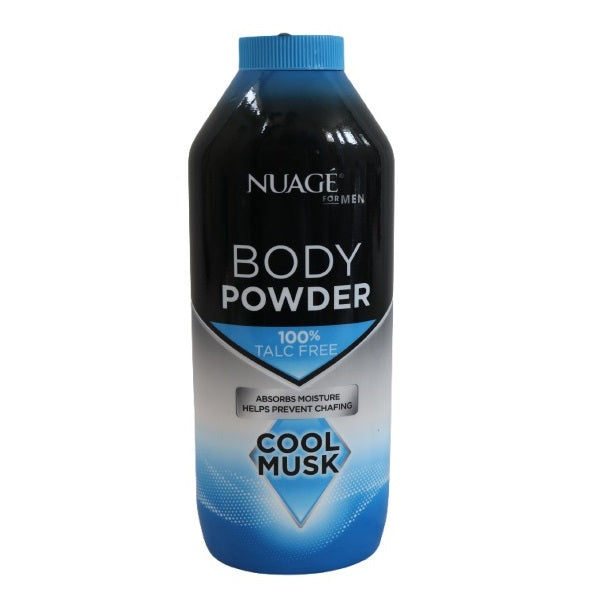 Nuage Talc-Free Body Powder Multicoloured 250g NUA1237 | Coolmusk Scent | Moisture Absorbing and Anti-Chafing | Gentle Skin Care Powder