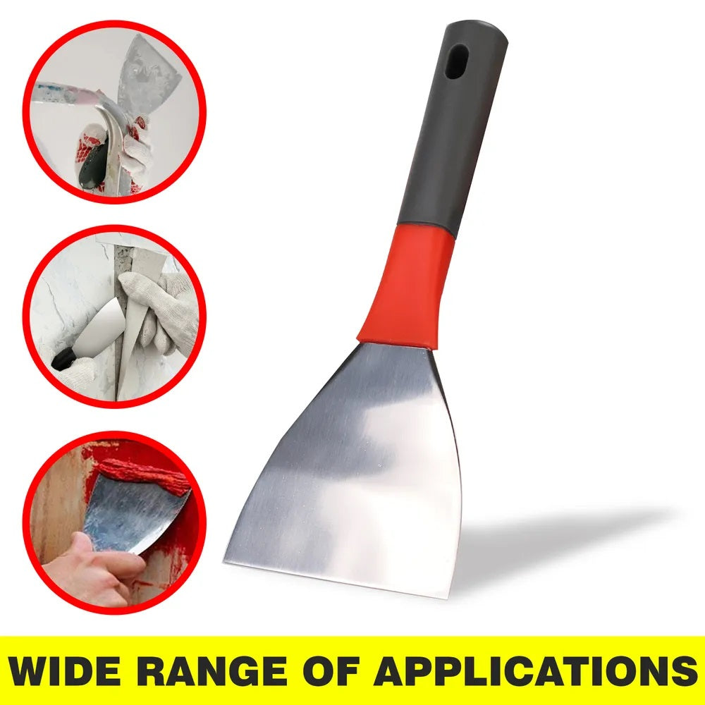 Dekton Professional Filling Knife Multicolour 100mm DT95768 | Strong Durable Scraper | Ideal for Tough Scraping Jobs Around the Home | Stainless Steel Blade Resists Rust | Double Hollow Ground Flex Blades for Perfect Flex Point and Longer Life | Full Tang