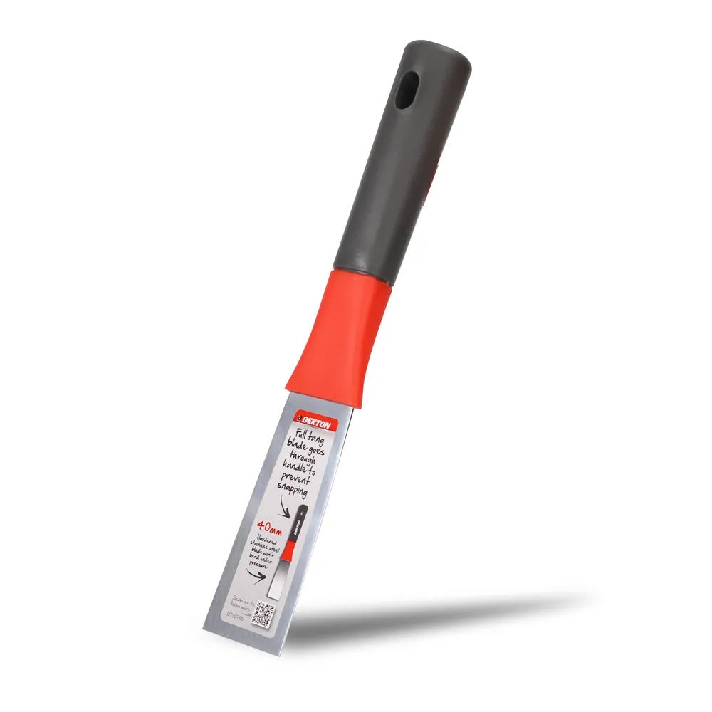 Dekton Professional Filling Knife Multicolour 40mm DT95765 | Ideal for Filling Cracks - Scraping Wallpaper and Repairing Holes | High Quality Stainless Steel Blade | Hollow Ground Blade | Full Tang