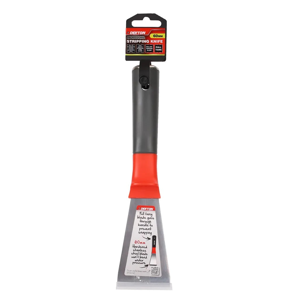 Dekton Professional Filling Knife Multicolour 60mm DT95762 | Ideal for Filling Cracks - Scraping Wallpaper and Repairing Holes | High Quality Stainless Steel Blade | Hollow Ground Blade | Full Tang