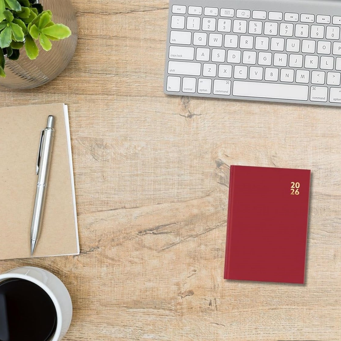 Design Group 2026 Week Day to Page Diary Assorted Colours Pack of 1 YCORDIA4A016 | Hardback Cover | Day Per Page Layout | Ideal for Office-School and Personal Use