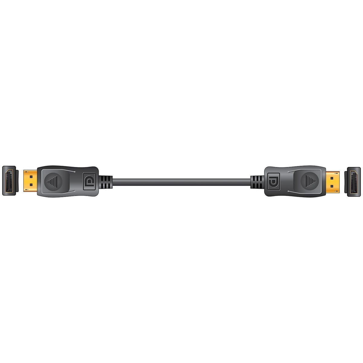 AV Link 4K Displayport Lead Black 1.8Mtr 122.428UK | Displayport Plug to Displayport Plug