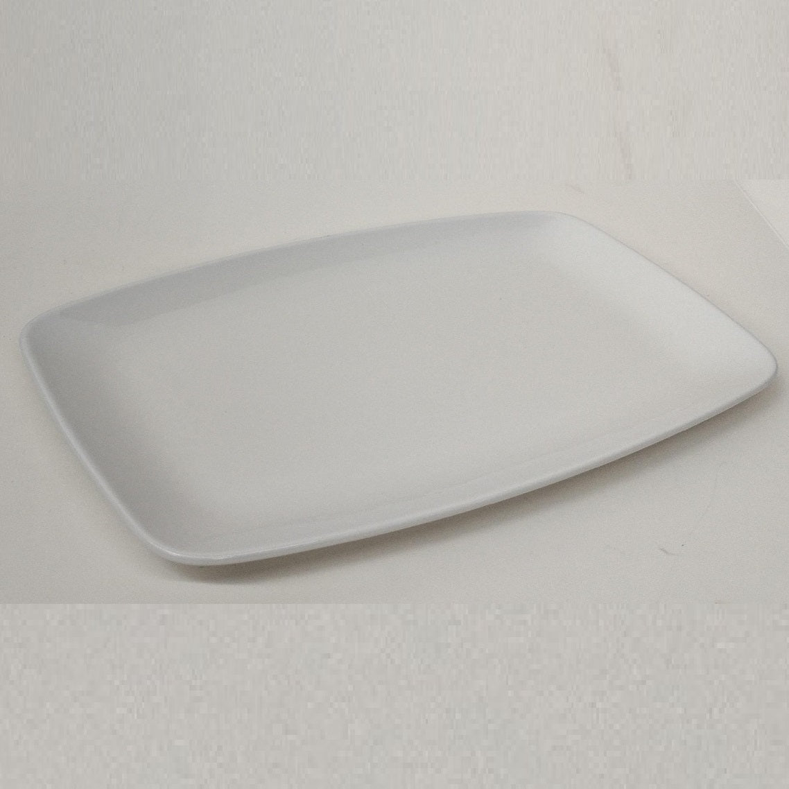 Carnaby Rectangular Porcelain Serving Plate White 10-Inch CRM1486 | Dishwasher and Microwave Safe