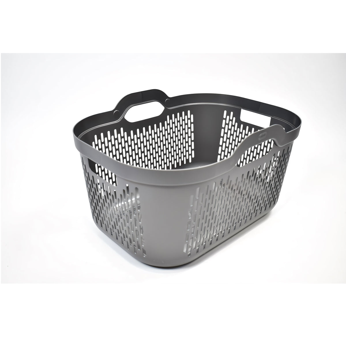 Addis Signature Laundry Basket with Carry Handles Metallic Grey 40Ltr 519562 | Flexible and Stylish Design | Hard-Wearing and Wipe Clean | Made from Durable Material