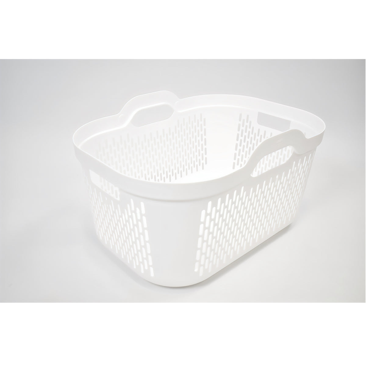 Addis Signature Laundry Basket with Carry Handles White 40Ltr 519563 | Flexible and Stylish Design | Hard-Wearing and Wipe Clean | Made from Durable Material