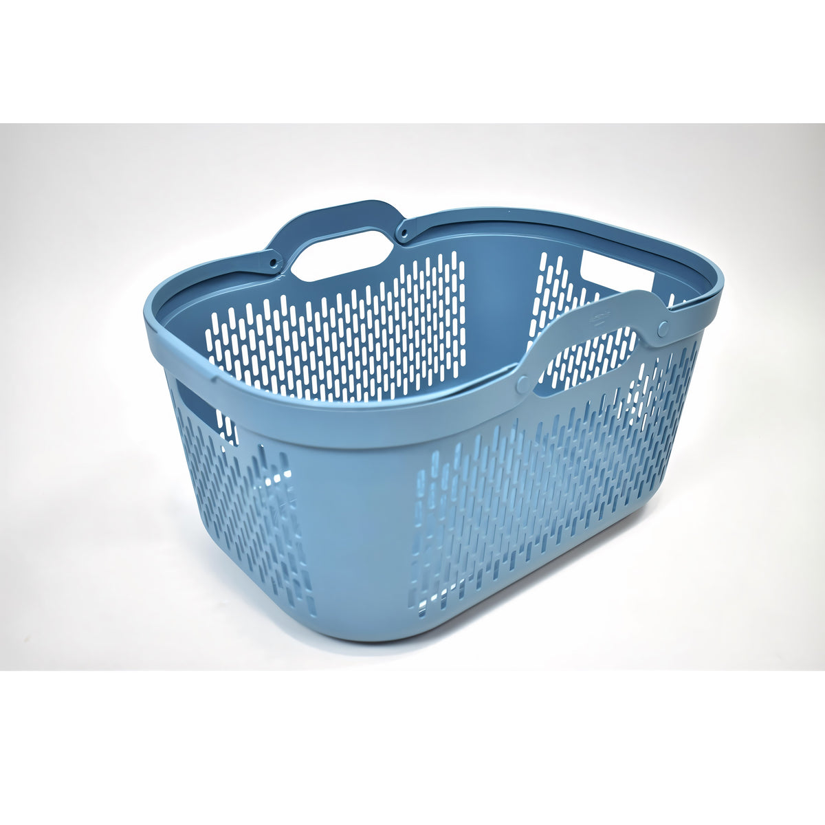 Addis Signature Laundry Basket with Carry Handles Air Blue 45Ltr W55cm x D39.5cm x H30.5-40cm 519561 | New Modern Design | Made from Durable Material | Handles for Convenient One-Hand Carrying