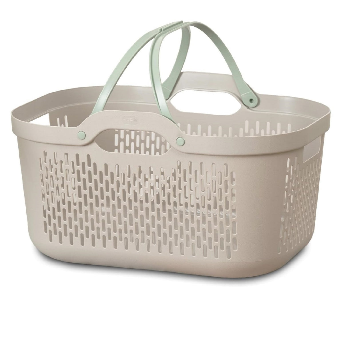 Addis Signature Laundry Basket with Carry Handles Mushroom and Sage 519827 45Ltr W55cm x D39.5cm x H30.5-40cm 519561 | New Modern Design | Made from Durable Material | Handles for Convenient One-Hand Carrying