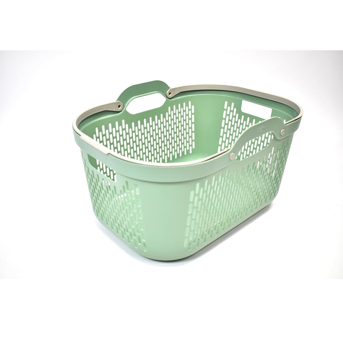 Addis Signature Laundry Basket with Carry Handles Sage and Mushroom 519806 45Ltr W55cm x D39.5cm x H30.5-40cm 519561 | New Modern Design | Made from Durable Material | Handles for Convenient One-Hand Carrying