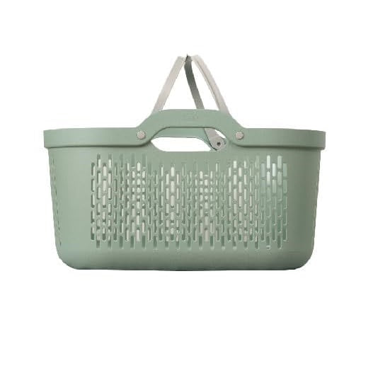 Addis Signature Laundry Basket with Carry Handles Sage and Mushroom 519806 45Ltr W55cm x D39.5cm x H30.5-40cm 519561 | New Modern Design | Made from Durable Material | Handles for Convenient One-Hand Carrying