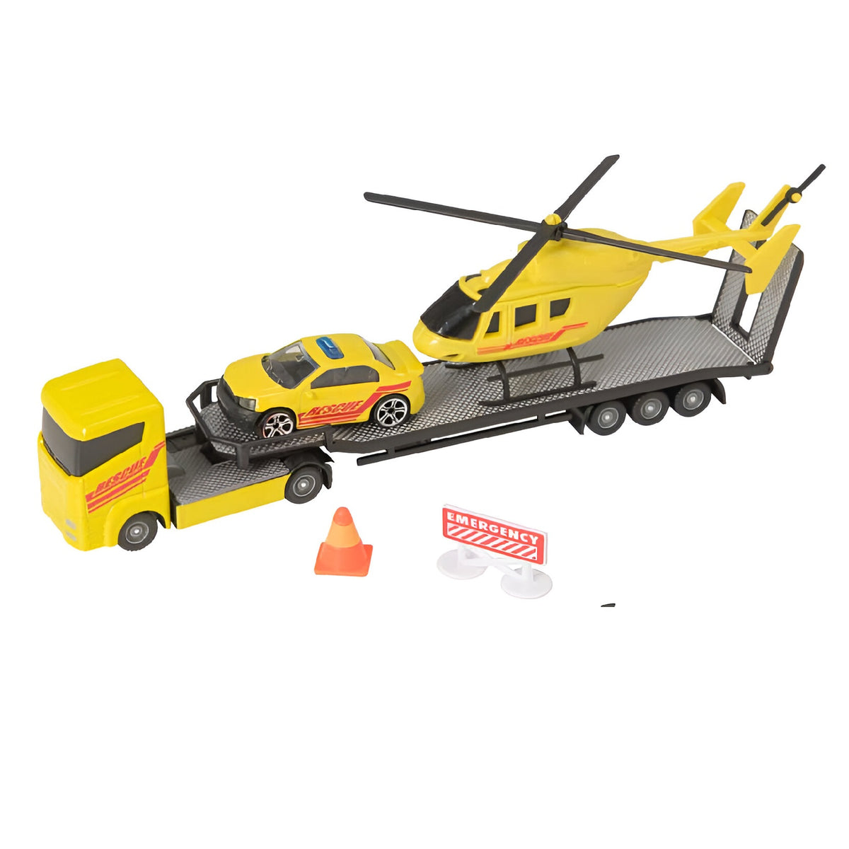 HTI Teamstrez Street Machines Metal Emergency Heli Transporter Assorted Pack of 1 1377033