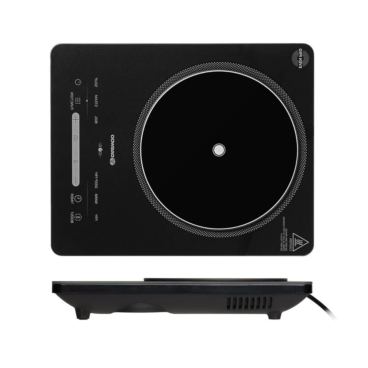 Daewoo 2200W Single Induction HOB Black SDA2771 | Digital Touch Control | 6 Preset Settings | Easy to Clean | 3 Hour Timer | Easy to Use