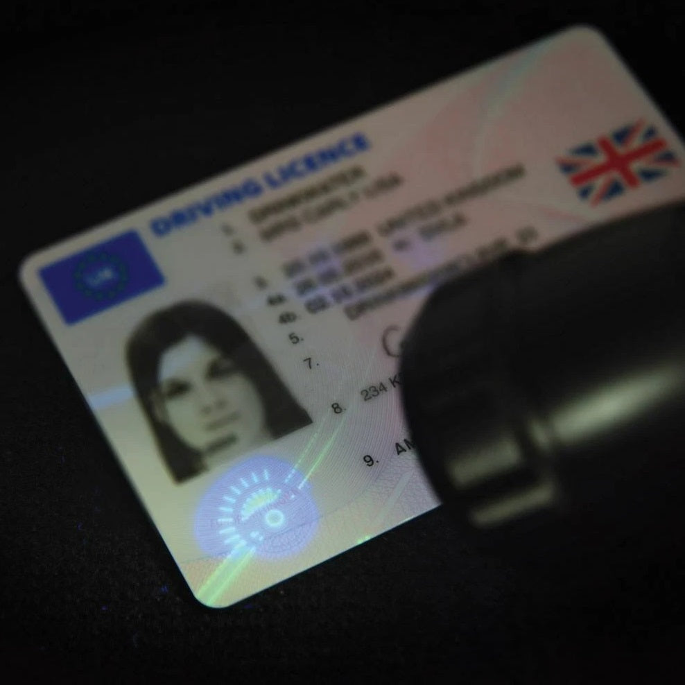 Mercury 9 LED UV Torch Black 410.445UK | Detects Fluorescent Agents and Security Codes | Identify Counterfeit Bank Notes
