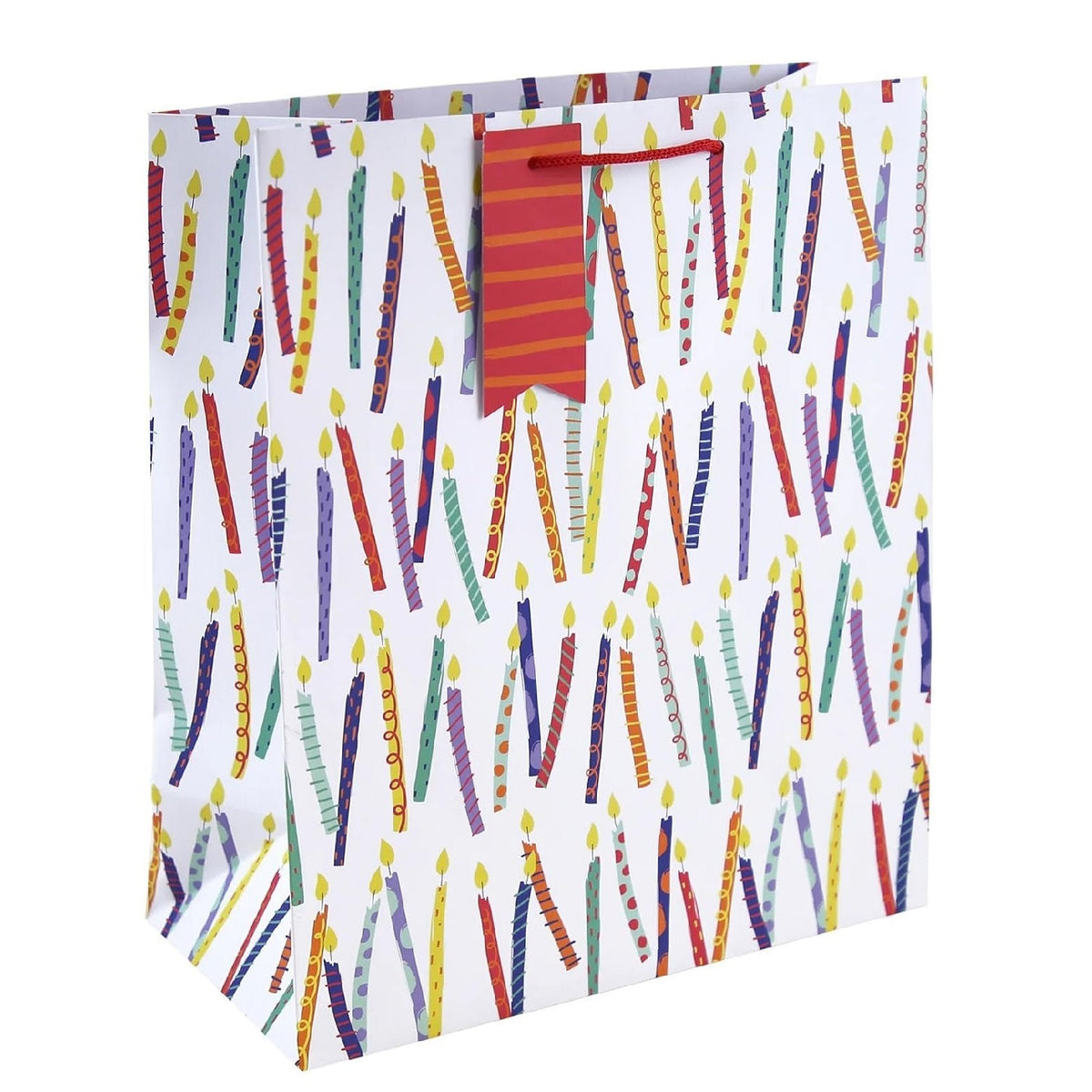 Eurowrap Candles Gift Bag Multicolour Medium 21.5cm x 10.2cm x 25.3cm Pack of 6 35453-3C