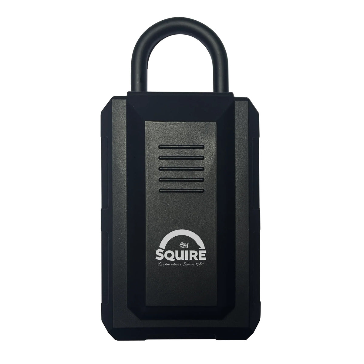 Squire Combination Key Keep 2 PB Black KEYKEEP2 PB | Portable Lock Box | Durable Construction | 12 Button Recodable Combination Lock | Weather Resistant Cover | Easy to Fit and Recode | Keep your Spare Keys Safe | Soft Touch Back and Coated Shackle to Prevent Scratching