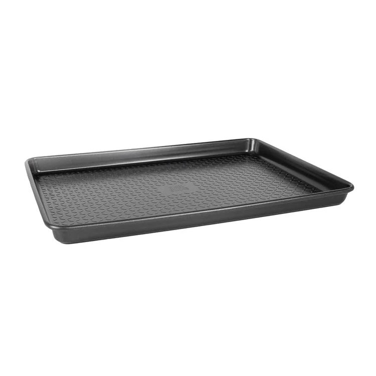 The Hairy Bikers Rectangular Non-Stick Oven Tray Black Extra Large 2.4cm x 30cm x 44.7cm BKW1674 | Oven Safe | Dishwasher Safe | PFOA Free | Freezer Safe