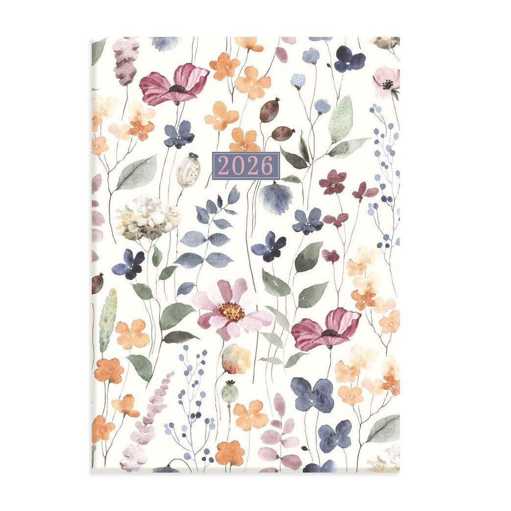 Design Group 2026 Week To View Diary Planner Assorted Colour A5 Pack of 1 YCORDIA4A008 | Hardback Cover | Floral and Pink Cover Set | Planner for Appointments-Notes and Scheduling