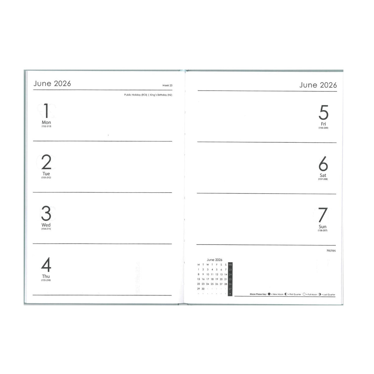 Design Group 2026 Week To View Diary Planner Assorted Colour A5 Pack of 1 YCORDIA4A008 | Hardback Cover | Floral and Pink Cover Set | Planner for Appointments-Notes and Scheduling