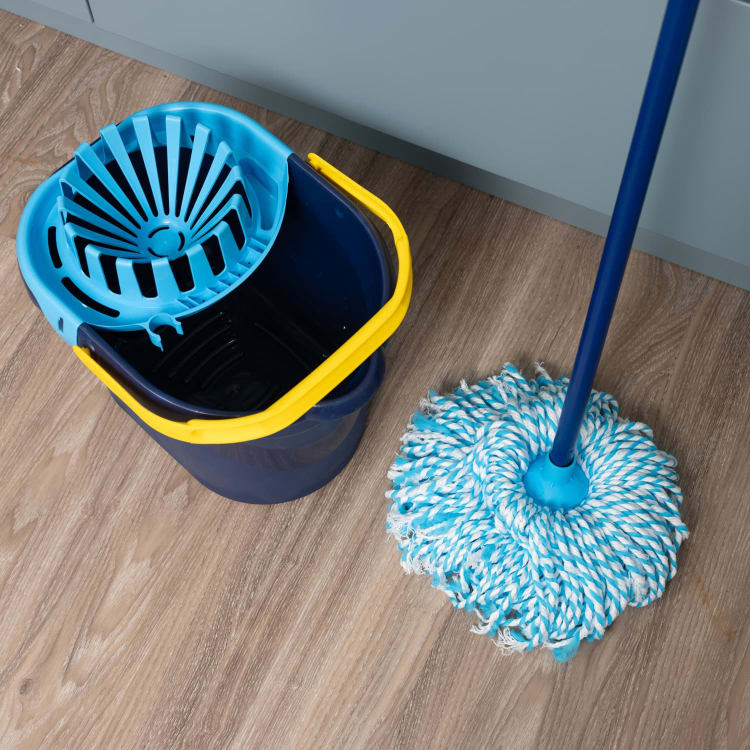 Addis Flash Ultrafibre Micro Mop Refill Blue and White 519841 | 100 Percent Microfibre | Ultra Absorbent | Sparkling Clean | For All Hard Flooring Types | For Wet Moping and Dry Dusting