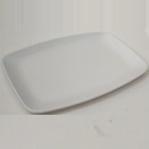 Carnaby Rectangular Porcelain Serving Plate White 14-Inch CRM1488 | Dishwasher and Microwave Safe